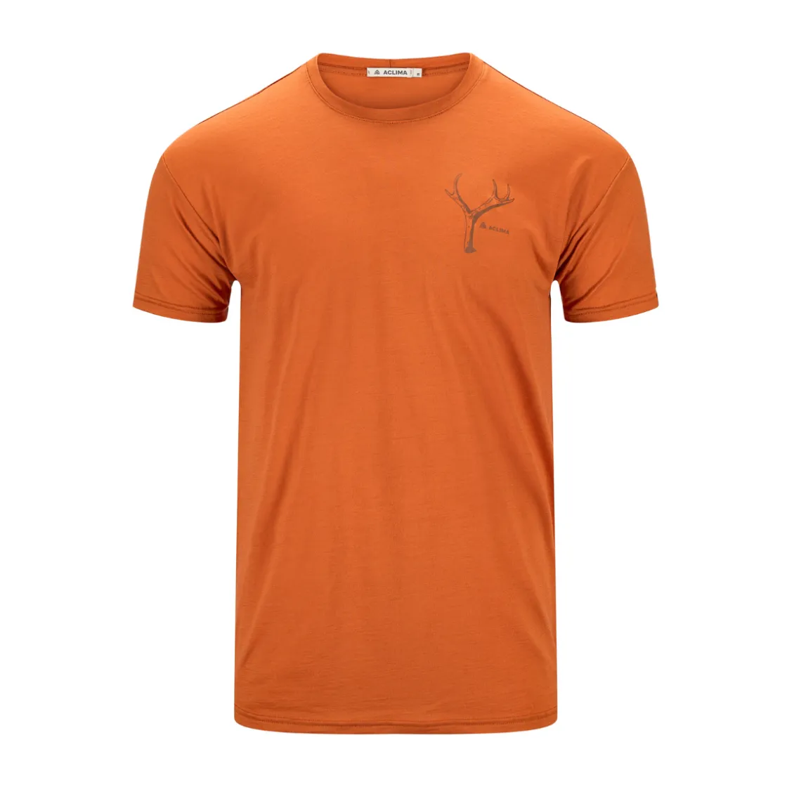 ACLIMA LightWoll 140 Classic Tee Antler, herre (Apricot Orange) Best
