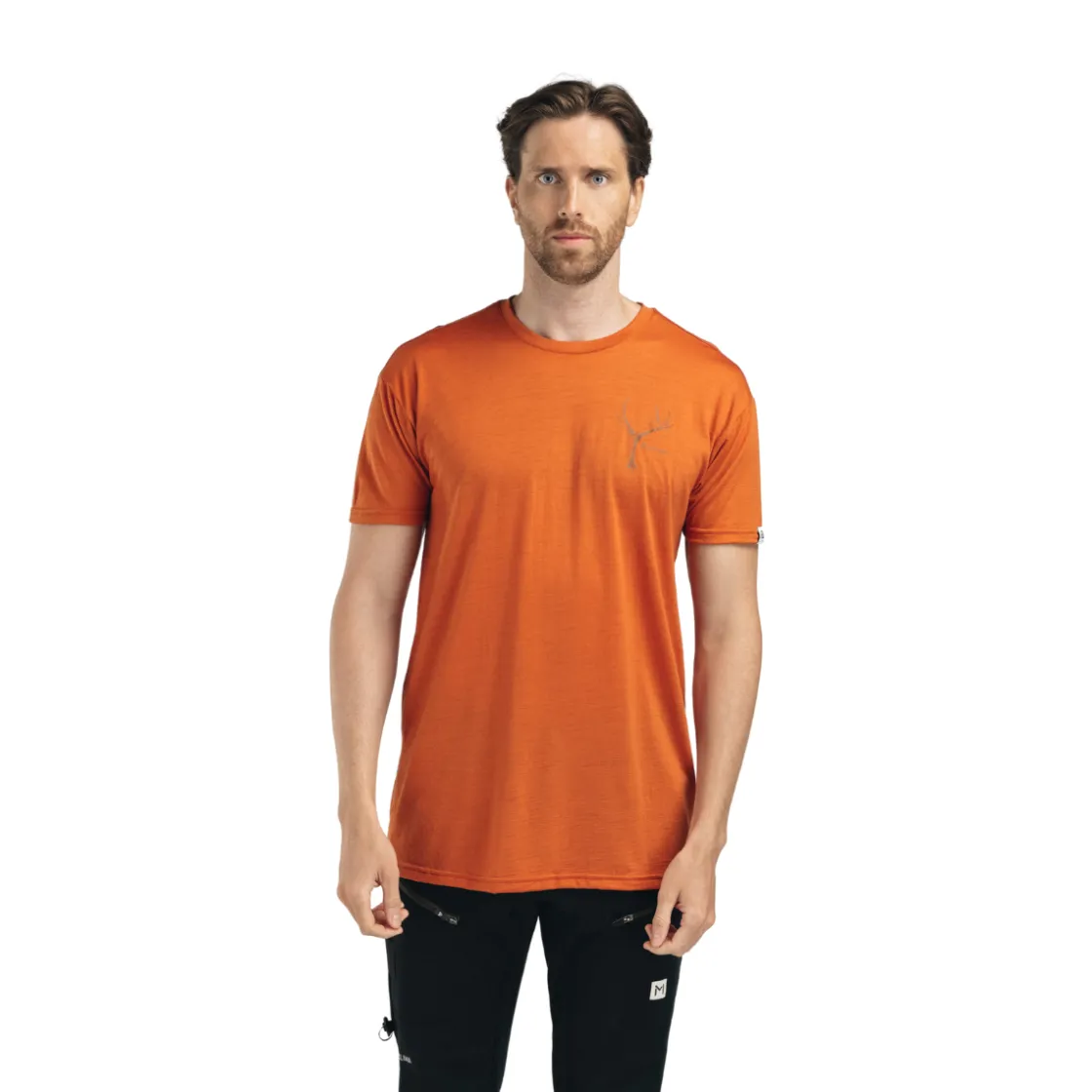 ACLIMA LightWoll 140 Classic Tee Antler, herre (Apricot Orange) Best