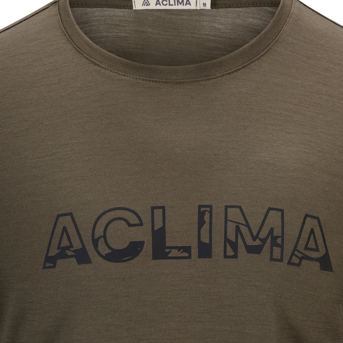 ACLIMA LightWool 140 Logo T-shirt, herre (Tarmac) Clearance