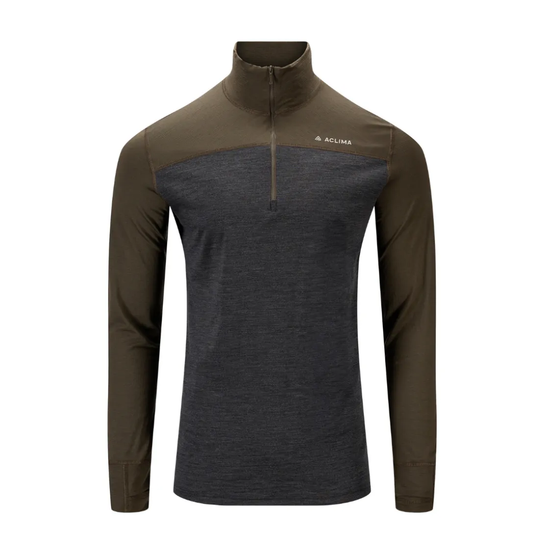 ACLIMA LightWool 180 Polo w/zip, herre (Tarmac Marengo) Online