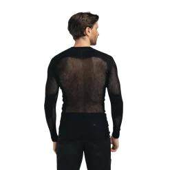 ACLIMA WoolNet Crewneck netundertrøje, herre (Jet Black)