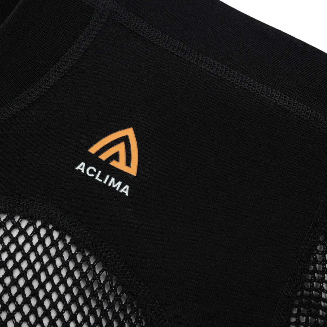 ACLIMA WoolNet Crewneck netundertrøje, herre (Jet Black)