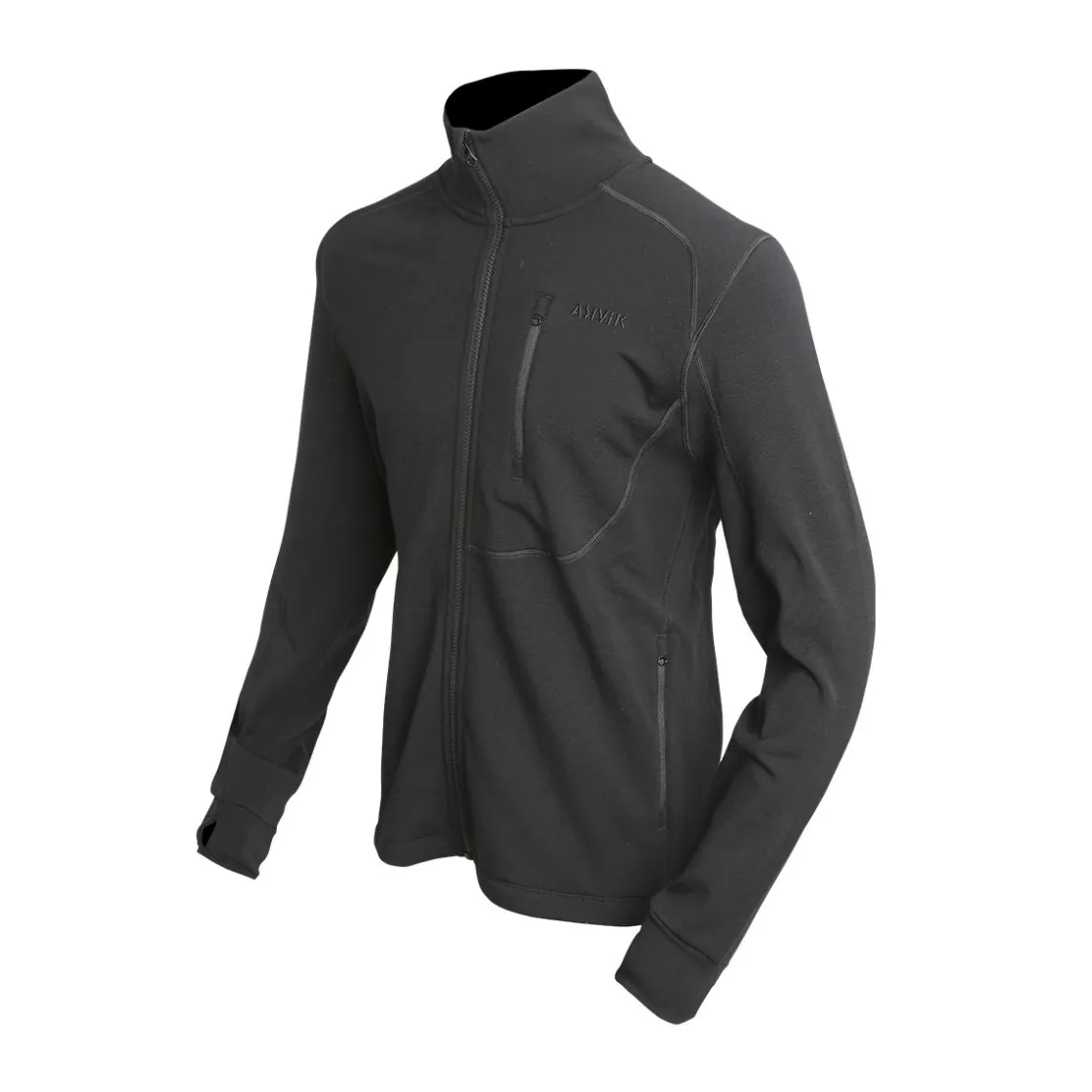 ASIVIK Adventure Mid Wool fleece, herre (Black) Best