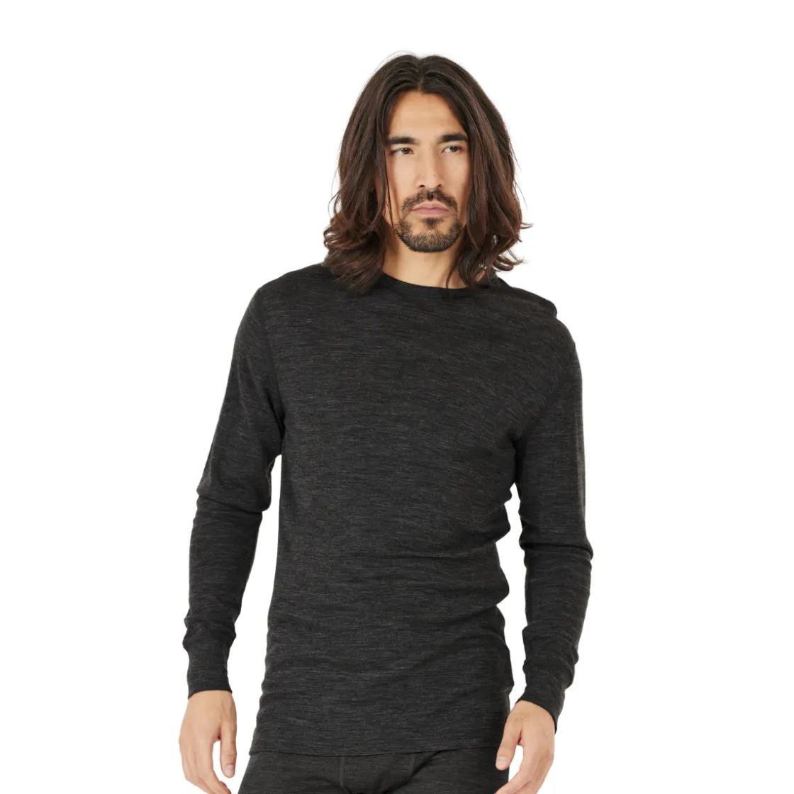 ASIVIK Hike Wool Blend Uldundertrøje, herre (Black)
