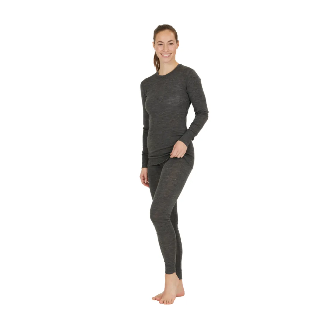 ASIVIK Hike Wool Blend Uldunderbukser, dame (Black) Best
