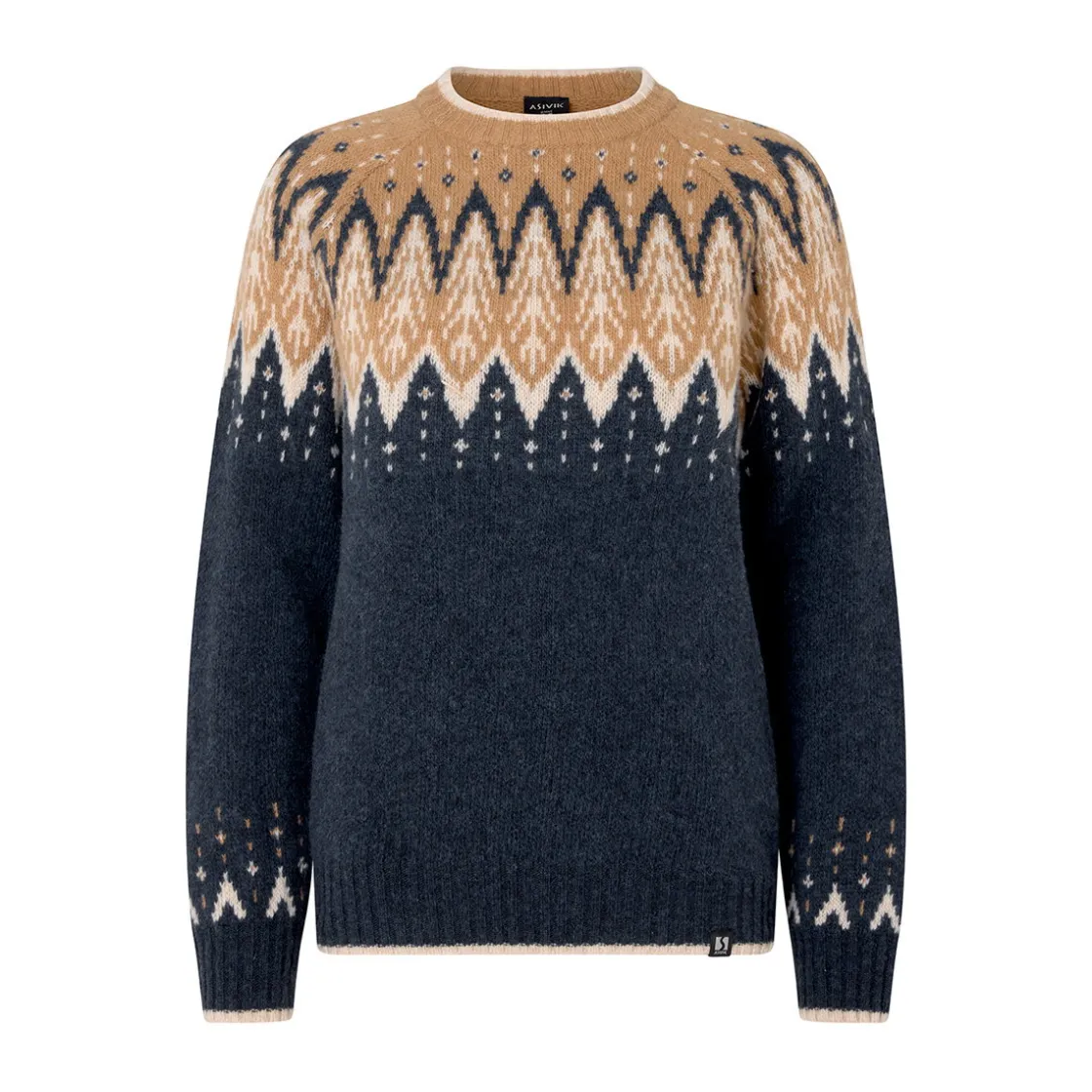 ASIVIK Isefjord Sweater, dame (Navy Sand) Discount