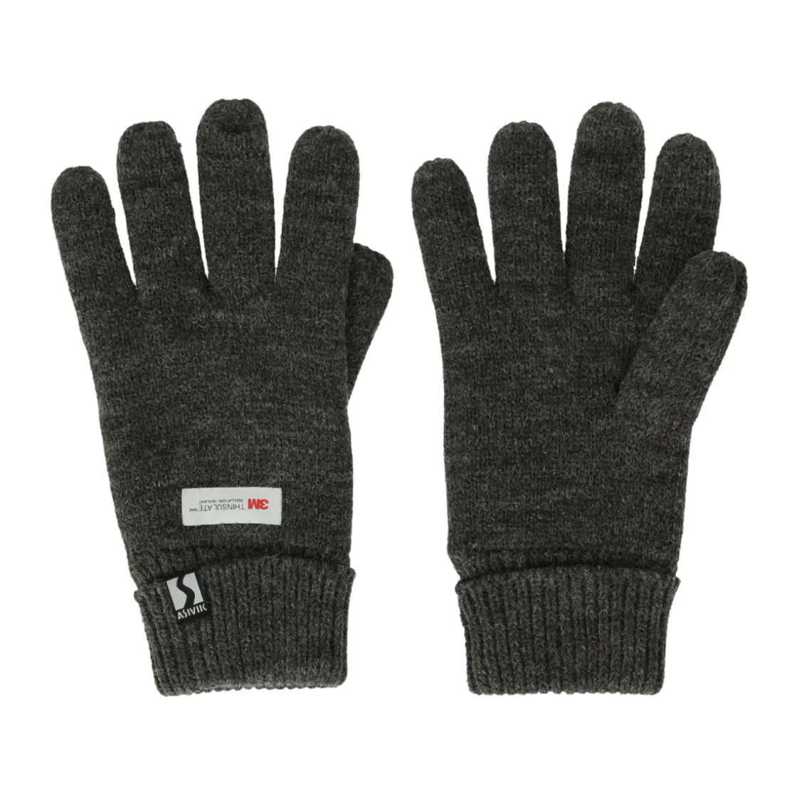 ASIVIK Knitted Thinsulate strikhandsker (Black) Best