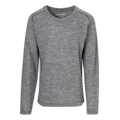 ASIVIK Wool Crewneck undertrøje, junior (Grey) Outlet