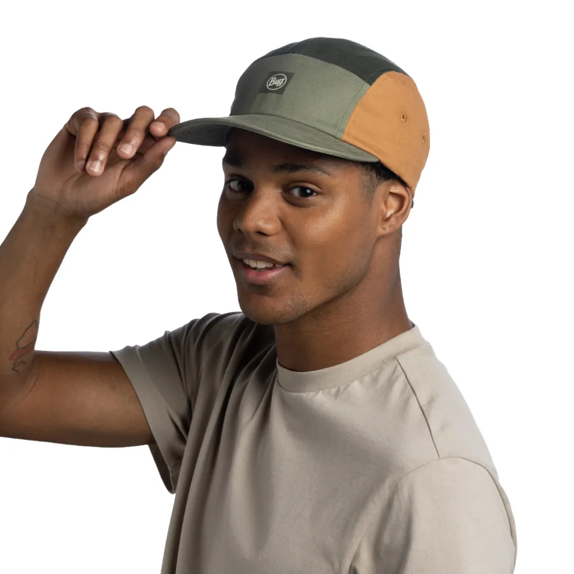 BUFF 5 Panel Venture Cap (Khaki) New
