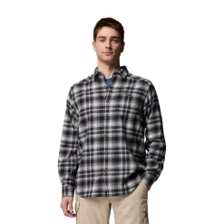 COLUMBIA Cornell Woods Flannel LS, herre (BlackTartan) Clearance