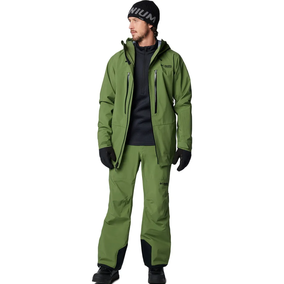 COLUMBIA Platinum Peak II 3-lags skijakke, herre (Canteen) New