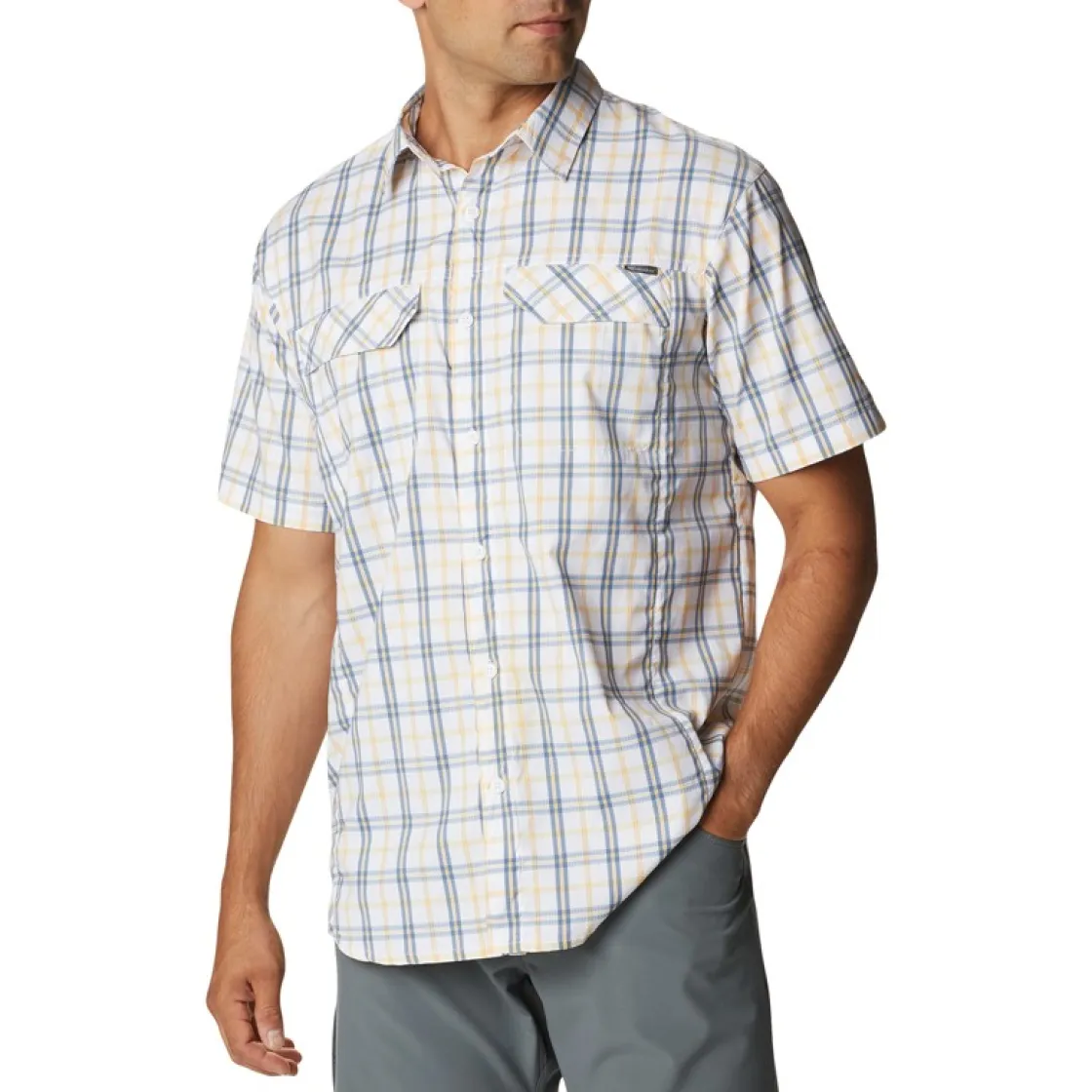 COLUMBIA Silver Ridge Lite Plaid skjorte SS, herre Clearance