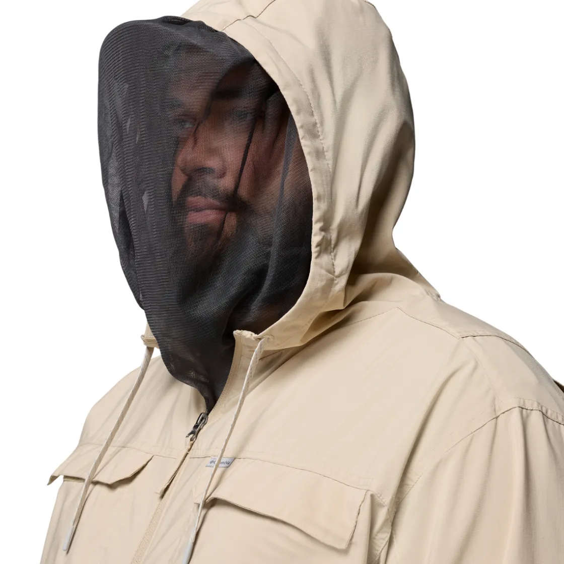 COLUMBIA Skien Valley Hooded LS Sommer- og myggejakke, herre (Acient Fossil)