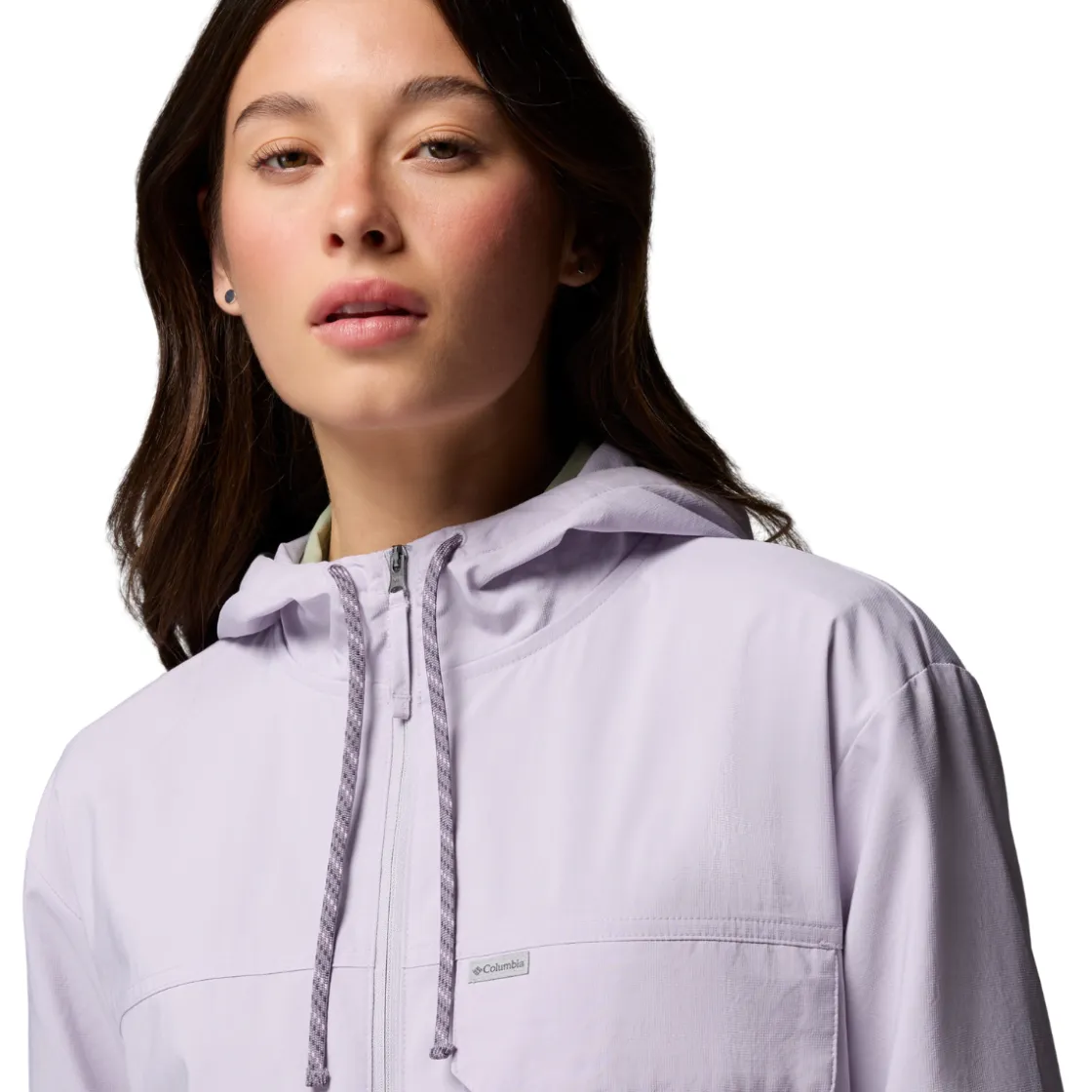 COLUMBIA Skien Valley Hooded LS Sommer- og myggejakke, dame (Lavender) New