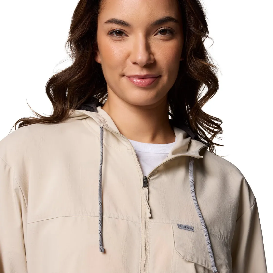 COLUMBIA Skien Valley Hooded LS Sommer- og myggejakke, dame (Dark Stone) Clearance