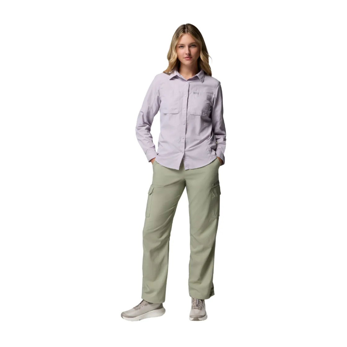 COLUMBIA Skien Valley LS Shirt, dame (Lavender) Outlet