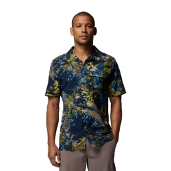 COLUMBIA Tech Trail Utility Printed Shirt, herre (Mountain Blue) Hot