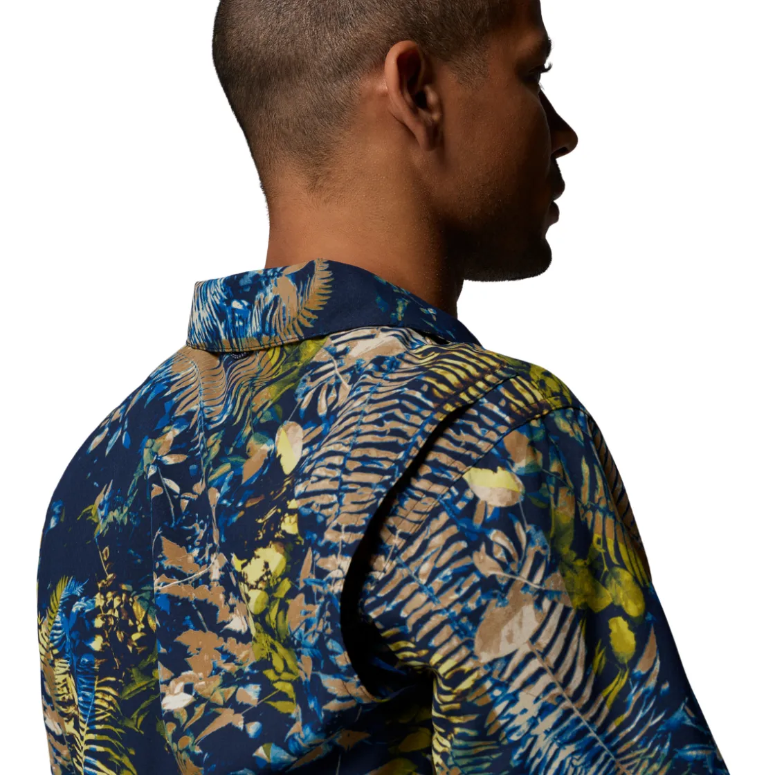 COLUMBIA Tech Trail Utility Printed Shirt, herre (Mountain Blue) Hot