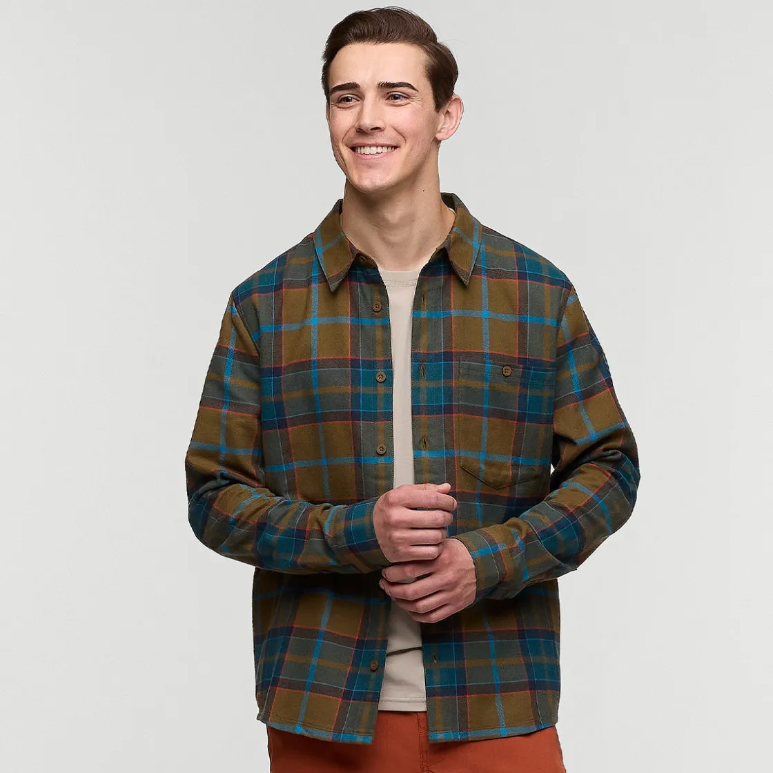 COTOPAXI Quedo Flannel skjorte, herre (Live Oak Plaid)