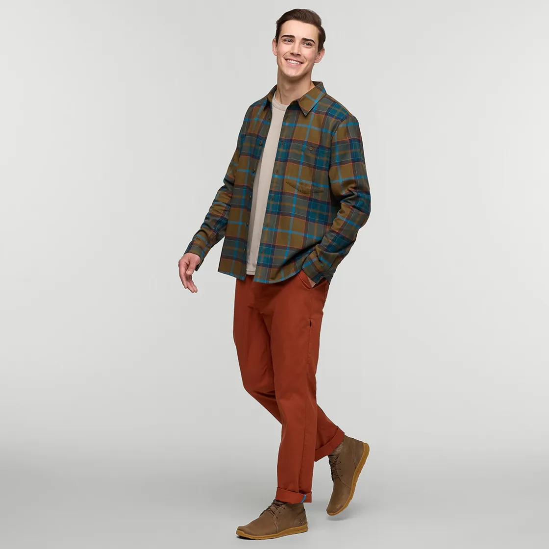 COTOPAXI Quedo Flannel skjorte, herre (Live Oak Plaid)