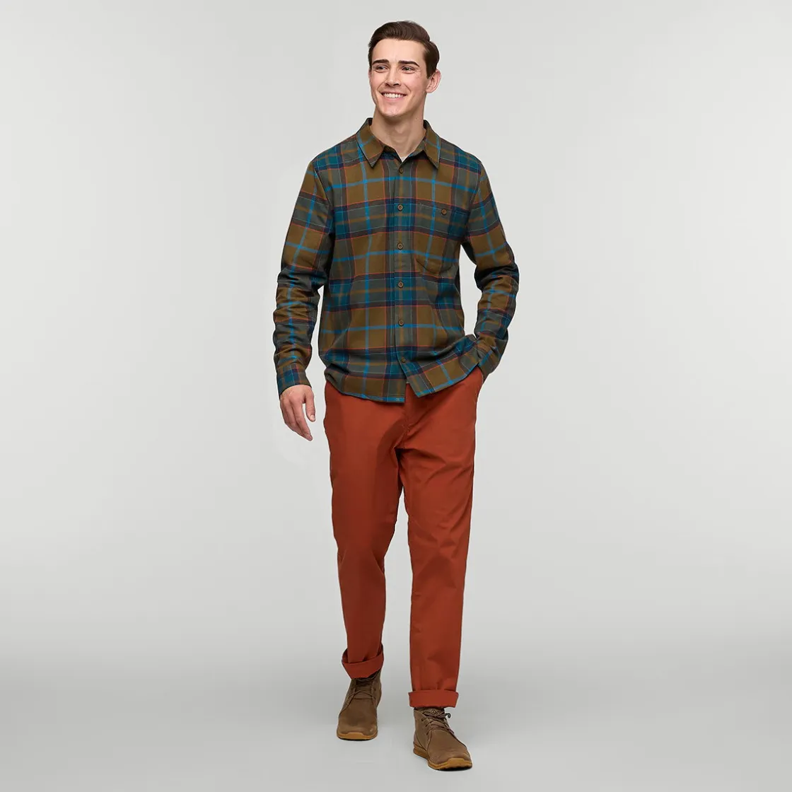 COTOPAXI Quedo Flannel skjorte, herre (Live Oak Plaid)