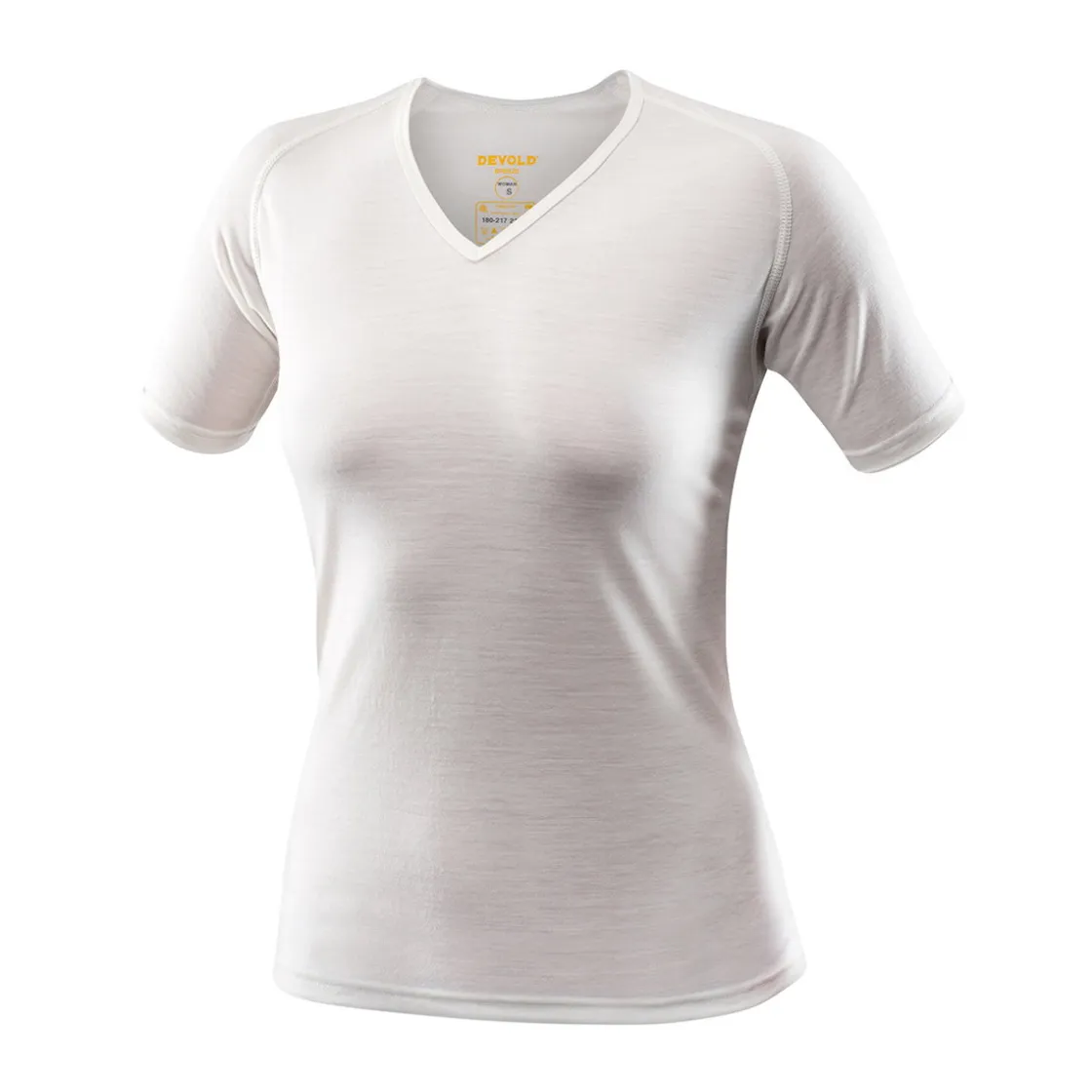 DEVOLD Breeze Merino 150 T-shirt V-Neck, dame (White) Best