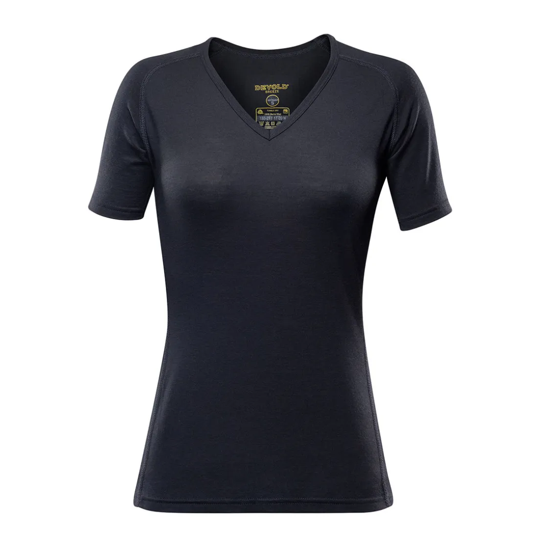 DEVOLD Breeze Merino 150 T-shirt V-neck, dame (Black) Online