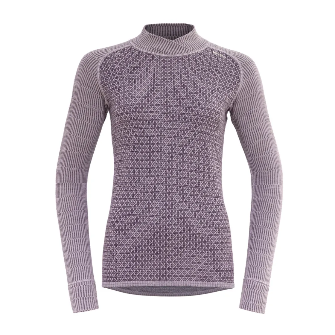 DEVOLD Kvitegga Cross Neck, dame (Orchid)
