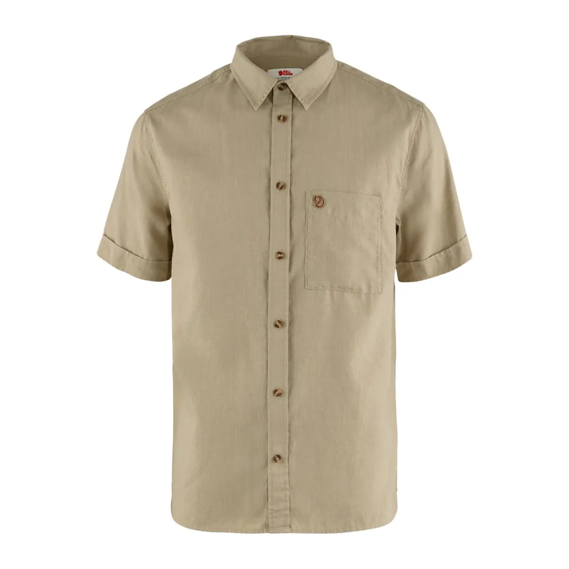 FJÄLLRÄVEN Fjällräven Övik Travel Shirt SS, herre (Sand Stone) Discount