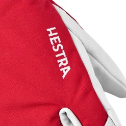 HESTRA Army Leather Heli Ski 3-finger skihandske (Red) Discount