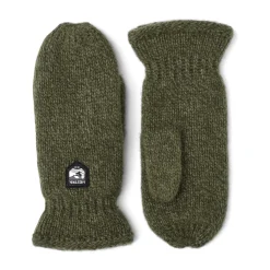 HESTRA Basic Wool Mitt strikvante (Olive) New