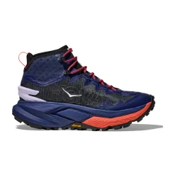 HOKA ONE ONE Mafate Hike vandrestøvle, dame (Midnight Blue / Neon Flame) Clearance