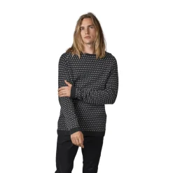 KLITMØLLER COLLECTIV Klitmøller Collective Hugo Knit Sweater, herre (Olive Cream) Outlet