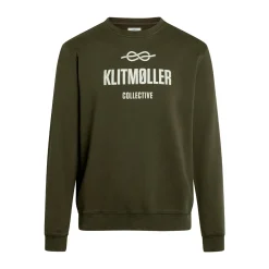 KLITMØLLER COLLECTIV Klitmøller Collective Logo Crew, herre (Olive) Hot