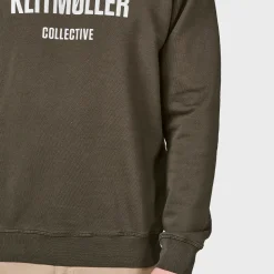KLITMØLLER COLLECTIV Klitmøller Collective Logo Crew, herre (Olive) Hot