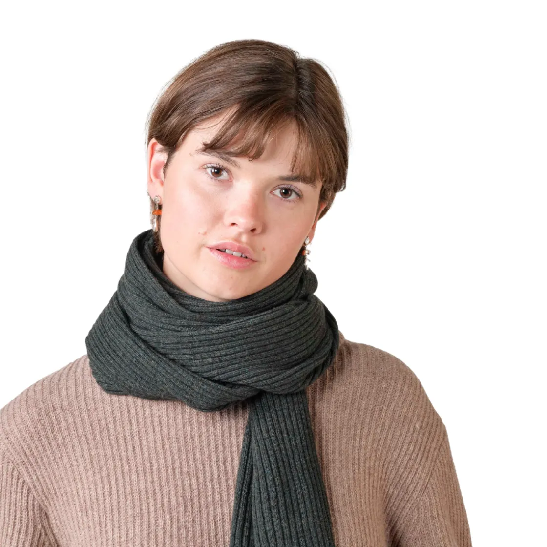 KLITMØLLER COLLECTIV Klitmøller Collective North Scarf Halstørklæde (Olive) Sale