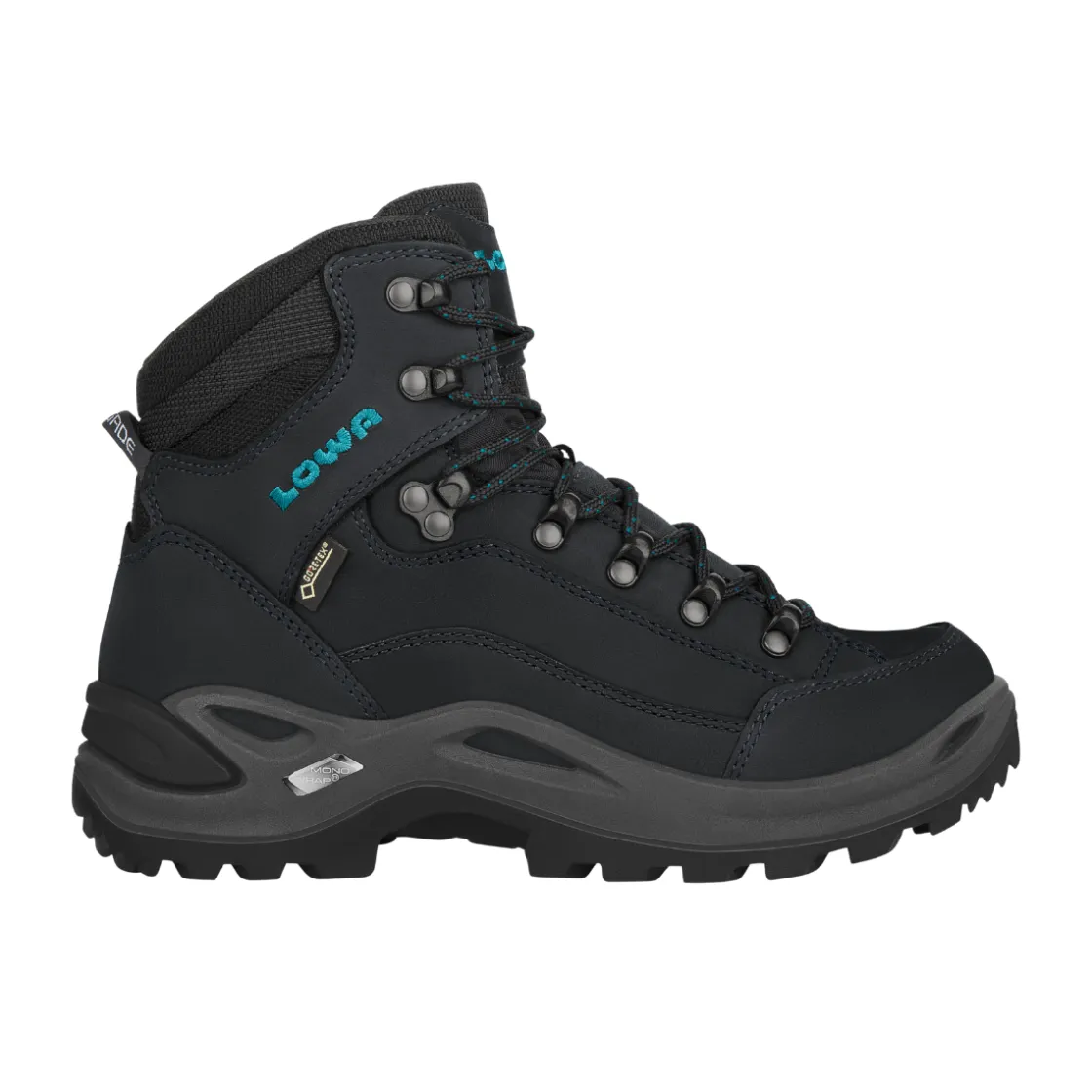 LOWA Renegade Evo Mid Wide GTX vandrestøvle, dame (Asphalt Turqoise) Clearance