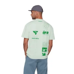 MAMMUT Base Relaxed T-Shirt Glacier, herre (Silver Sage) Clearance