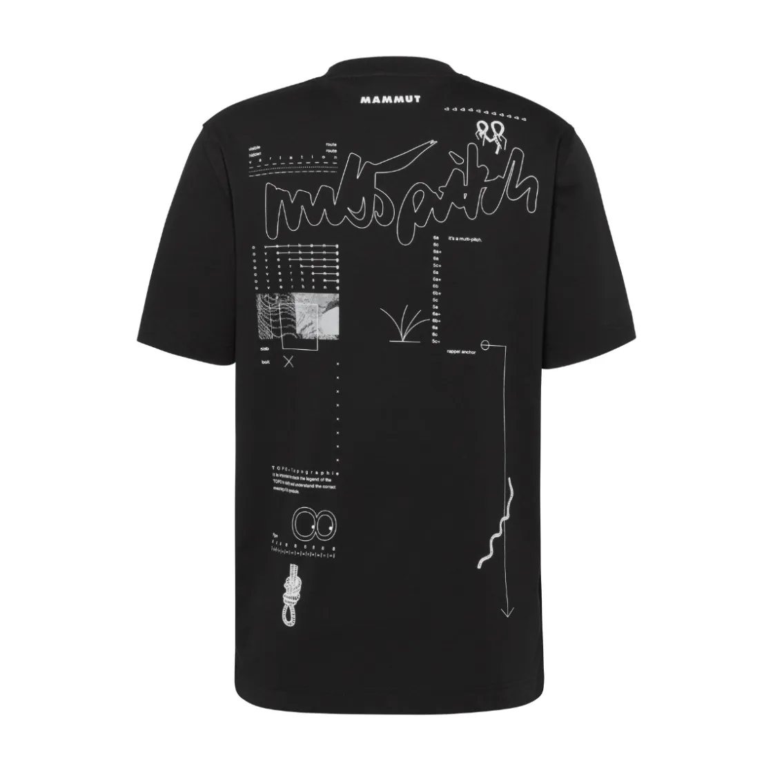 MAMMUT Base T-Shirt Multi-Pitch, herre (Black) Outlet