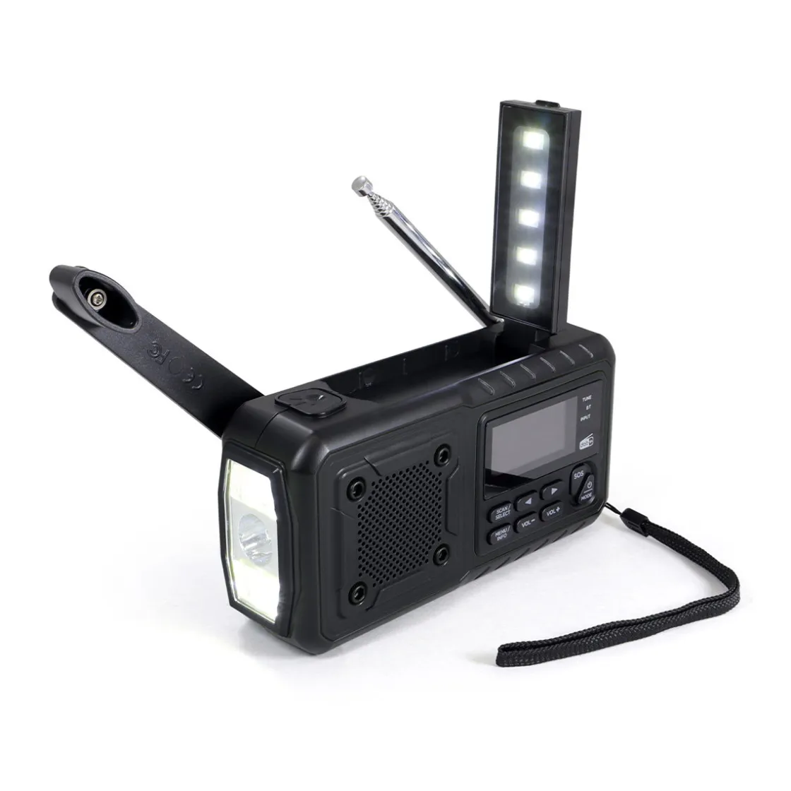 ORIGIN OUTDOORS Crank Radio Multi DAB+ / nødradio med håndsving New
