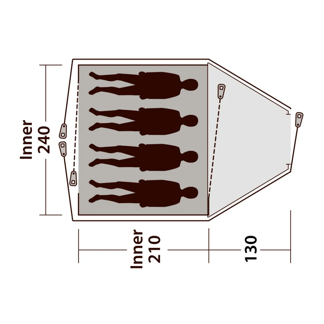 OUTWELL Cloud 4 campingtelt, 4 personer Hot