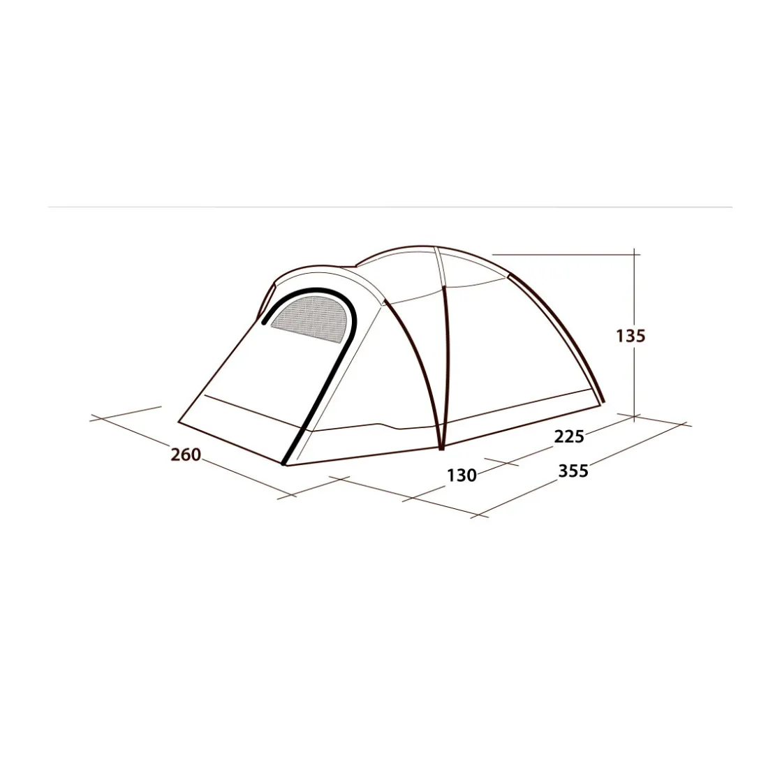OUTWELL Cloud 4 campingtelt, 4 personer Hot