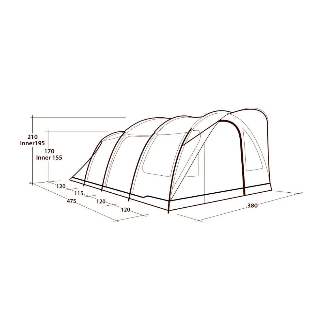 OUTWELL Sky 6 campingtelt, 6 personer (Blue) Sale
