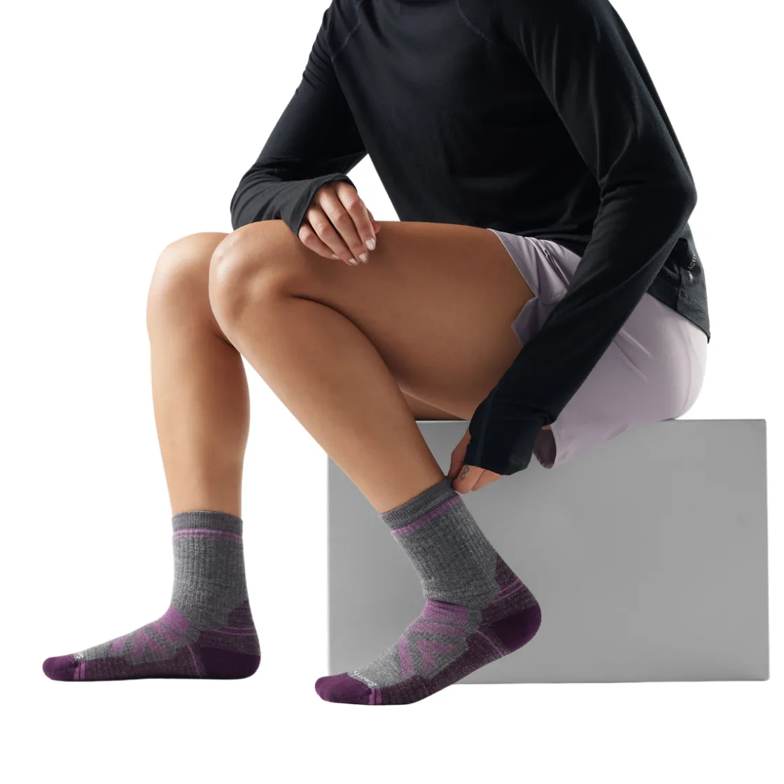 SMARTWOOL Hike Full Cushion Crew Vandresok, dame (Medium Grey) New