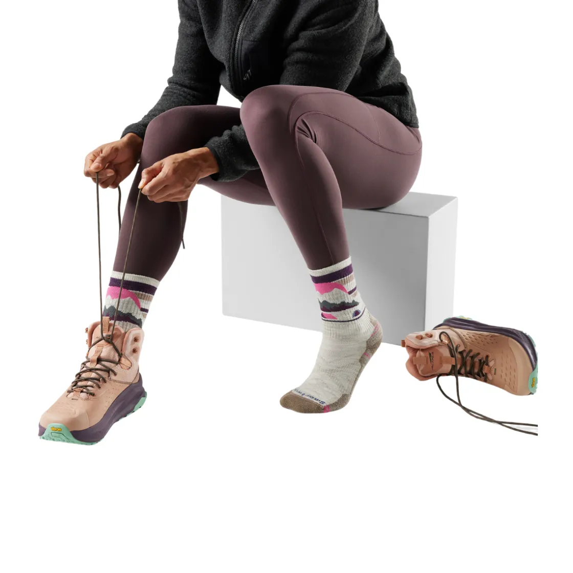 SMARTWOOL Hike Light Cushion Mountain Moon Crew Vandresok, dame (Ash) Sale