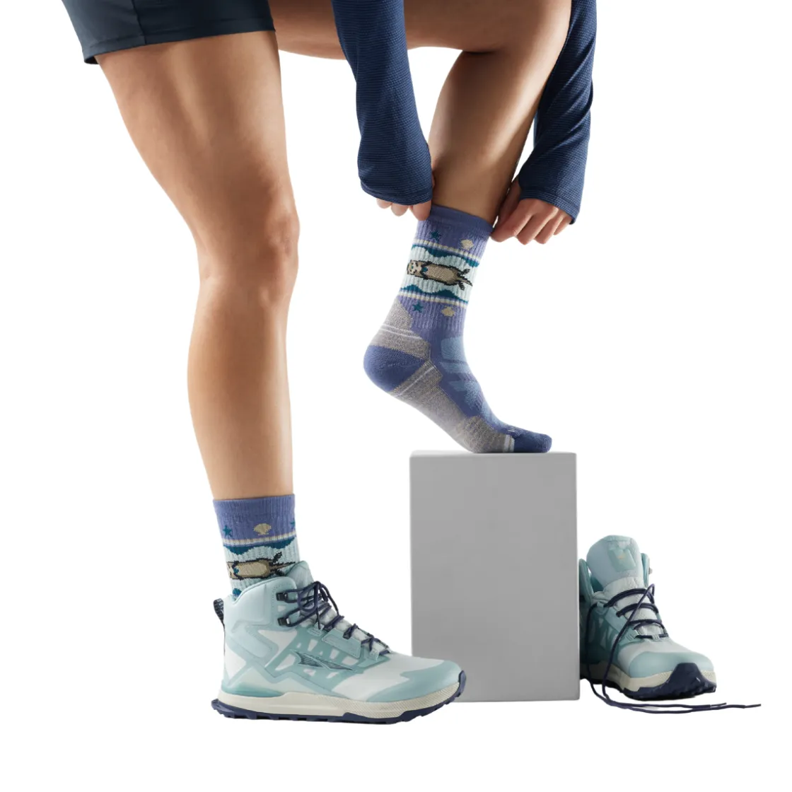 SMARTWOOL Womans Hike Light Cushion Crew Otter Vandresokker, dame (Nightfall Blue) Best