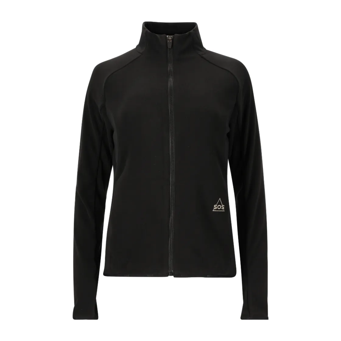 SOS Bromo Midlayer Full Zip Fleece, dame (Black) New