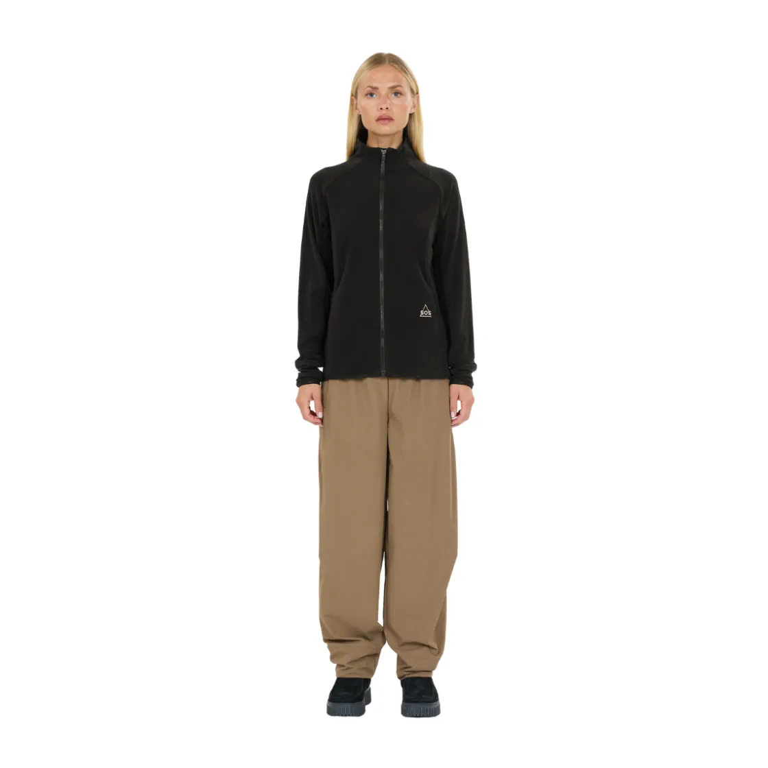 SOS Bromo Midlayer Full Zip Fleece, dame (Black) New
