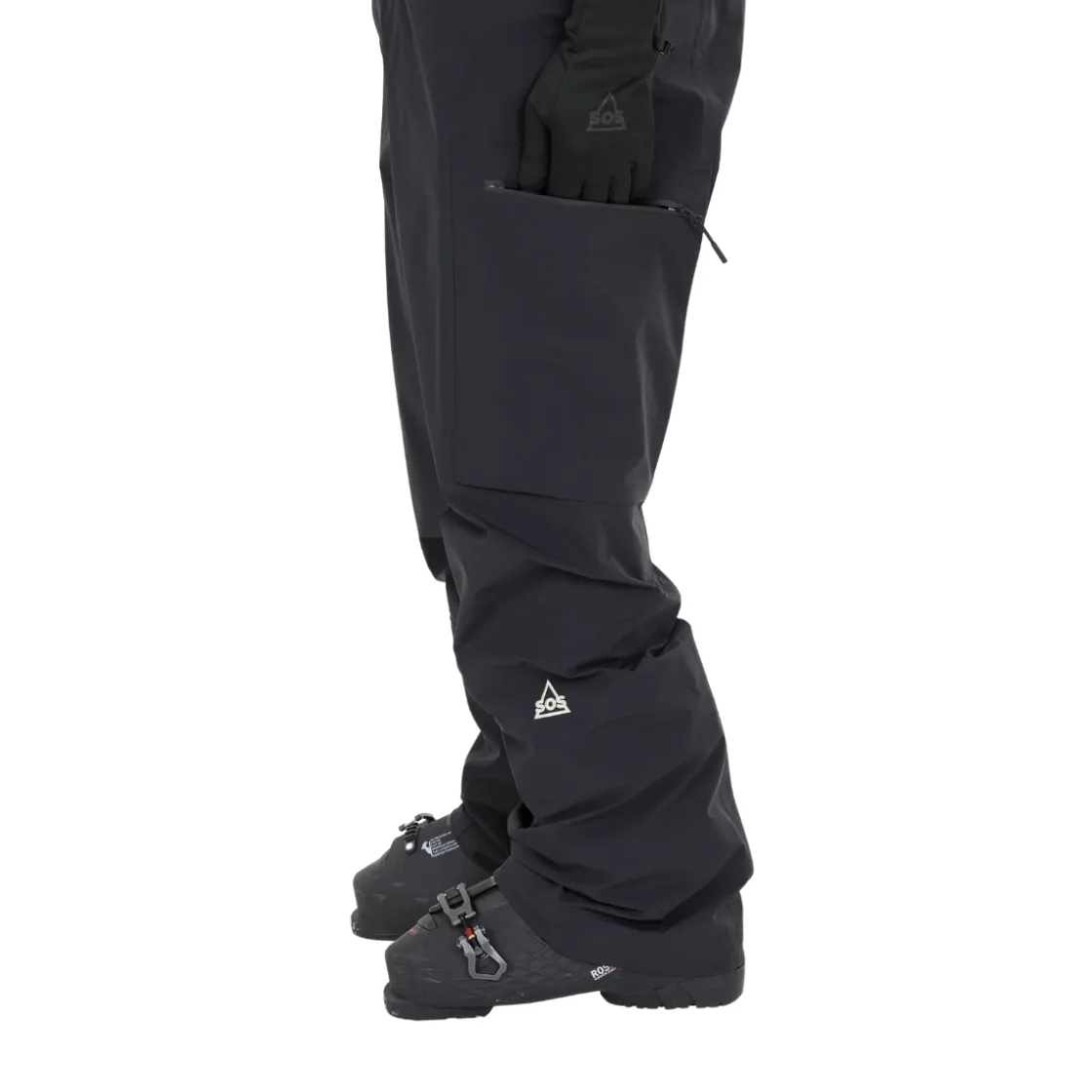 SOS Kula 3-lags Shell Bib Skibukser, herre (Black) Discount