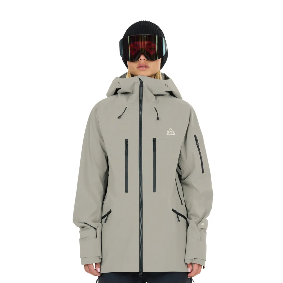 SOS Kula 3-lags Skijakke, dame (Dried Sage) Discount